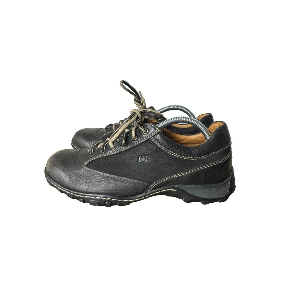 Børn Men’s 9.5 M Black Leather Lace Up Walking Shoes Comfort Casual EU 43